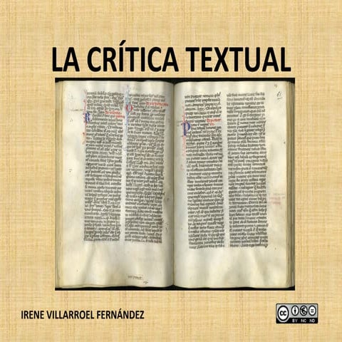 La crítica textual (Irene Villarroel)