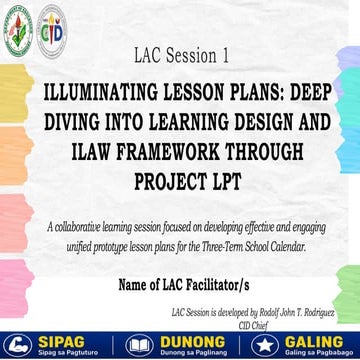 Guidelines on ILAW Lesson Planning: A Modern Framework for Effective ...