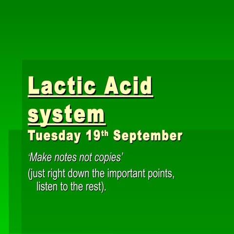 Lactic acid sys   epoc-obla