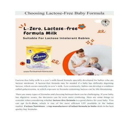 Choosing Lactose-Free Baby Formula