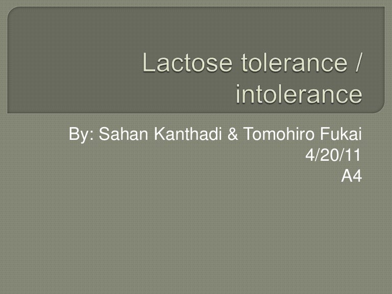 Lactose tolerance