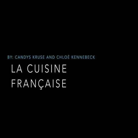 La cuisine de français