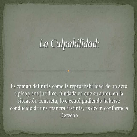 La culpabilidad | PPTX