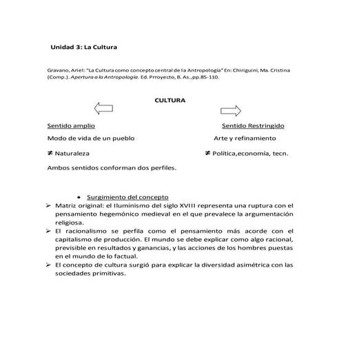 Ficha de cátedra: La cultura 