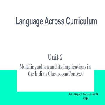 Multilingualism in India