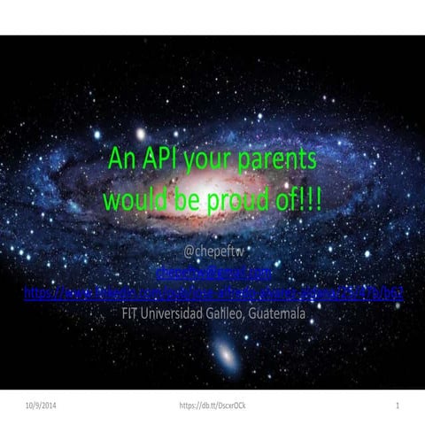 An API Your Parents Would Be Proud Of