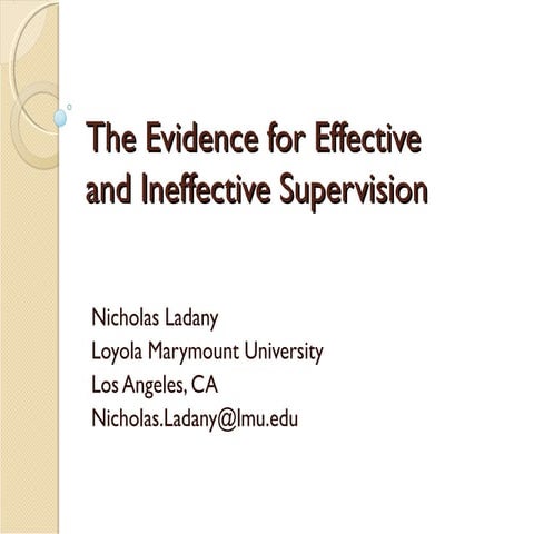 Ethical issues in supervision | PPTX