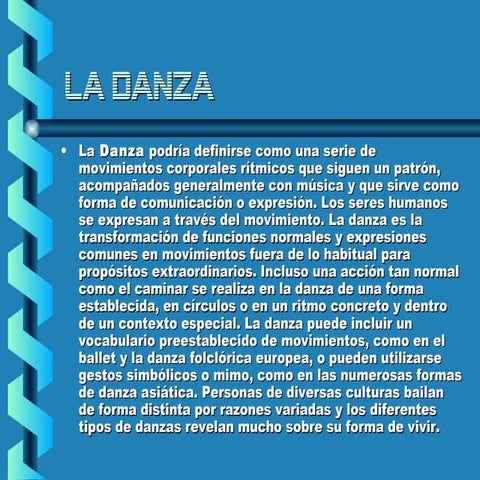La danza.powerpoint