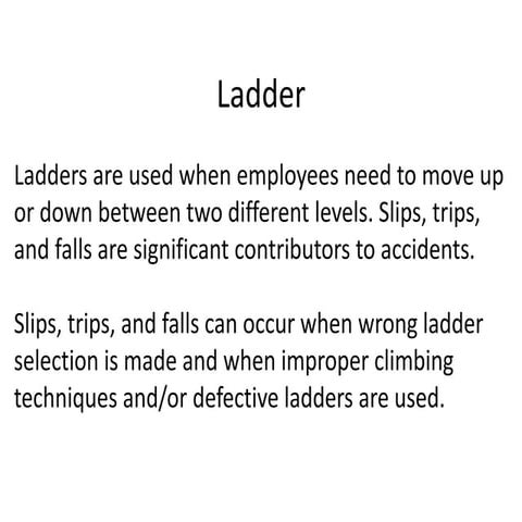 Ladder safety
