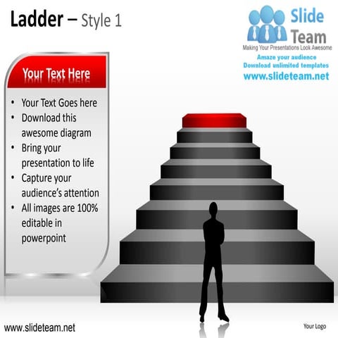 Ladder style design 1 powerpoint ppt slides.