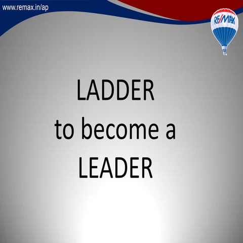 Ladder to become a leader