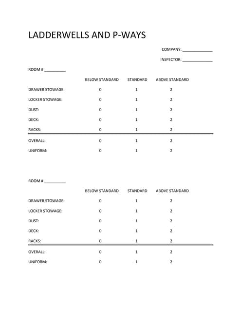 Individual Room Inspection | DOCX