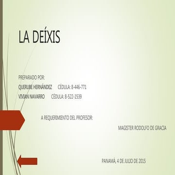 La deixis
