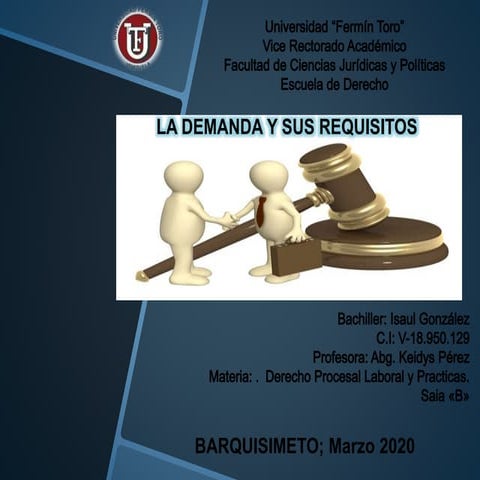 LA DEMANDA Y SUS REQUISITOS | PPT