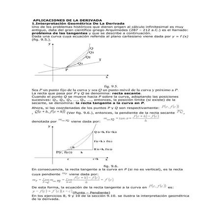 La derivada aplicaciones