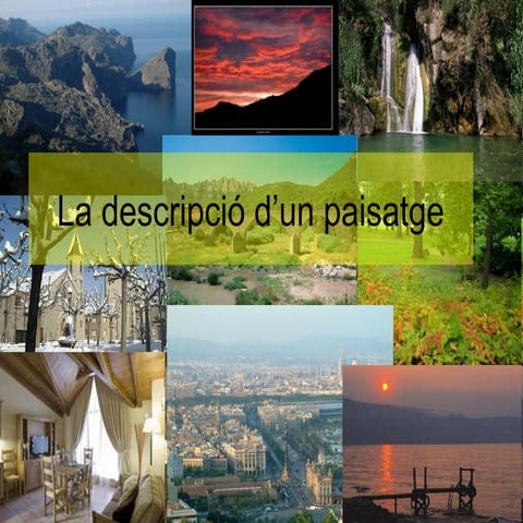 La descripció d’un paisatge