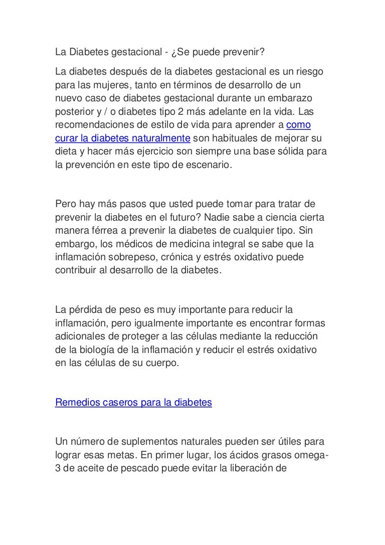 formas de prevenir la diabetes gestacional formas de prevenir la diabetes gestacional