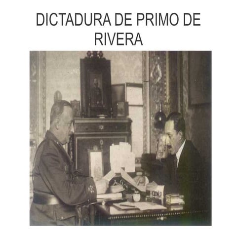 La dictadura de primo de rivera