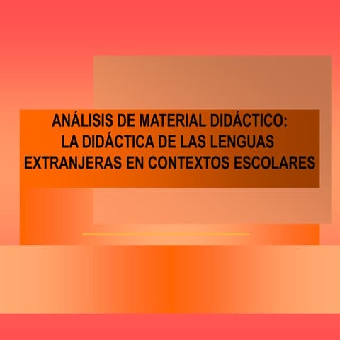 La didáctica de las lenguas extranjeras en contextos escolares