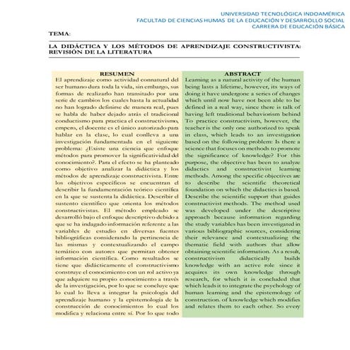 Método constructivista en la lectoescritura | PDF