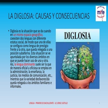 Diapositivas de la diglosia | PPT