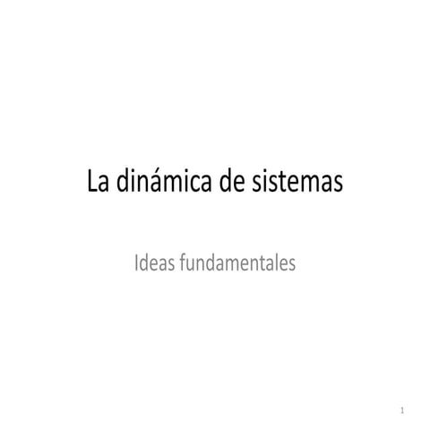 La dinámica de sistemas
