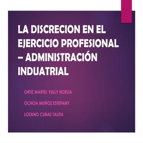 LA DISCRECION administracion insurtrial senati villa.pptx