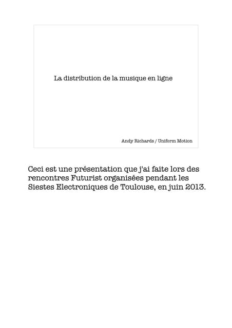 La distribution en ligne