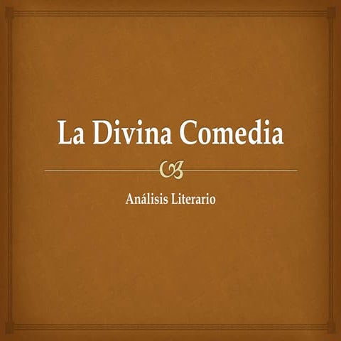La divina comedia - Análisis literario 