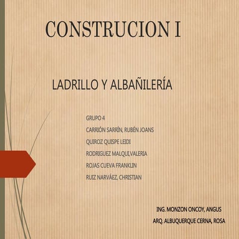 Ladrillo y albañileria