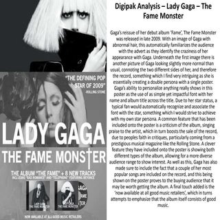 Lady gaga advert analysis
