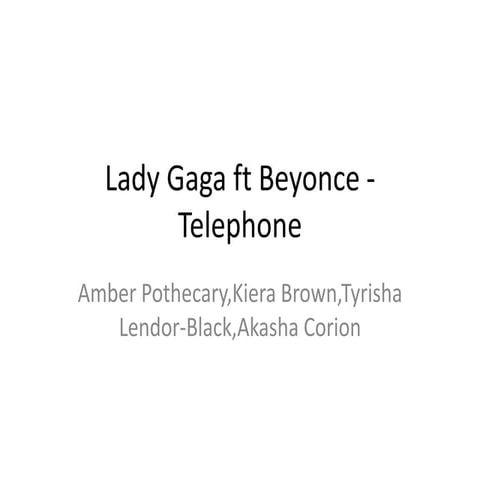 Lady gaga ft beyonce - Telephone