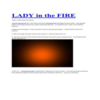 Lady in the fire