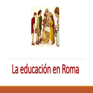 La educación en Roma