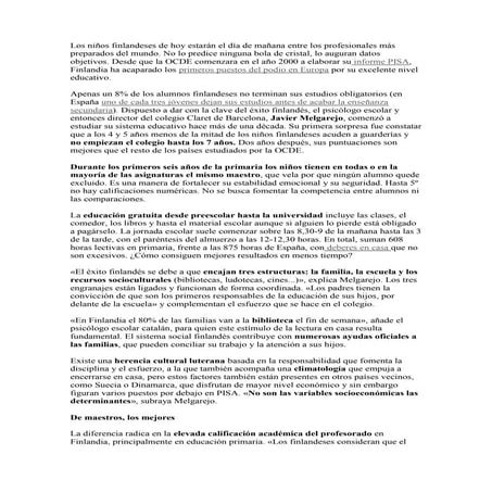 La educacion en finlandia