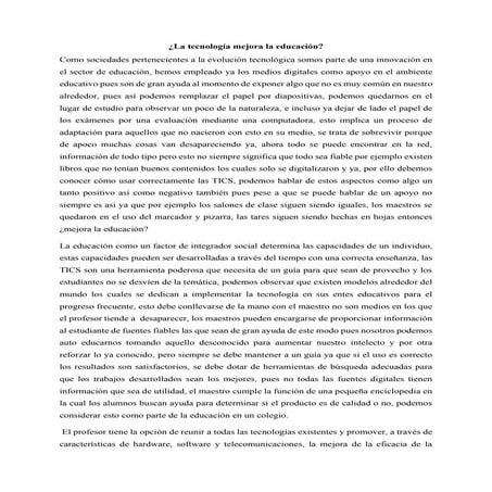 La educación puede mejorar 