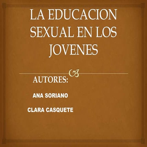 La educacion sexual en los jovenes