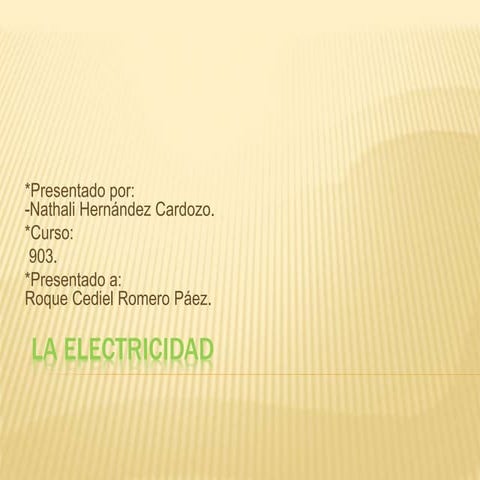 La electricidad