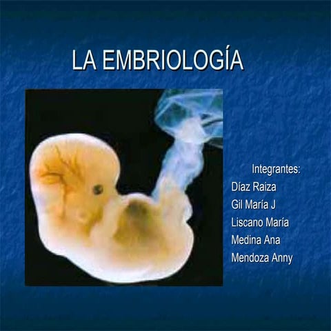 La embriología
