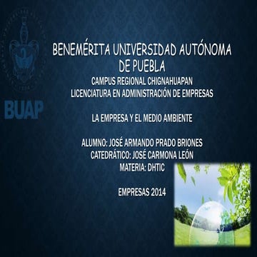 La empresa y el medio ambiente