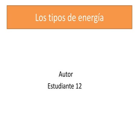 La energía  estudiante 12