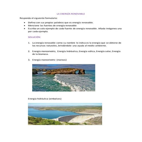 La energía renovable