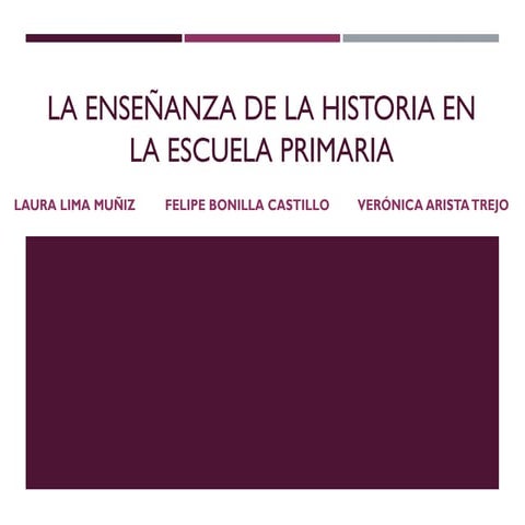 La enseñanza de la historia en la escuela primaria