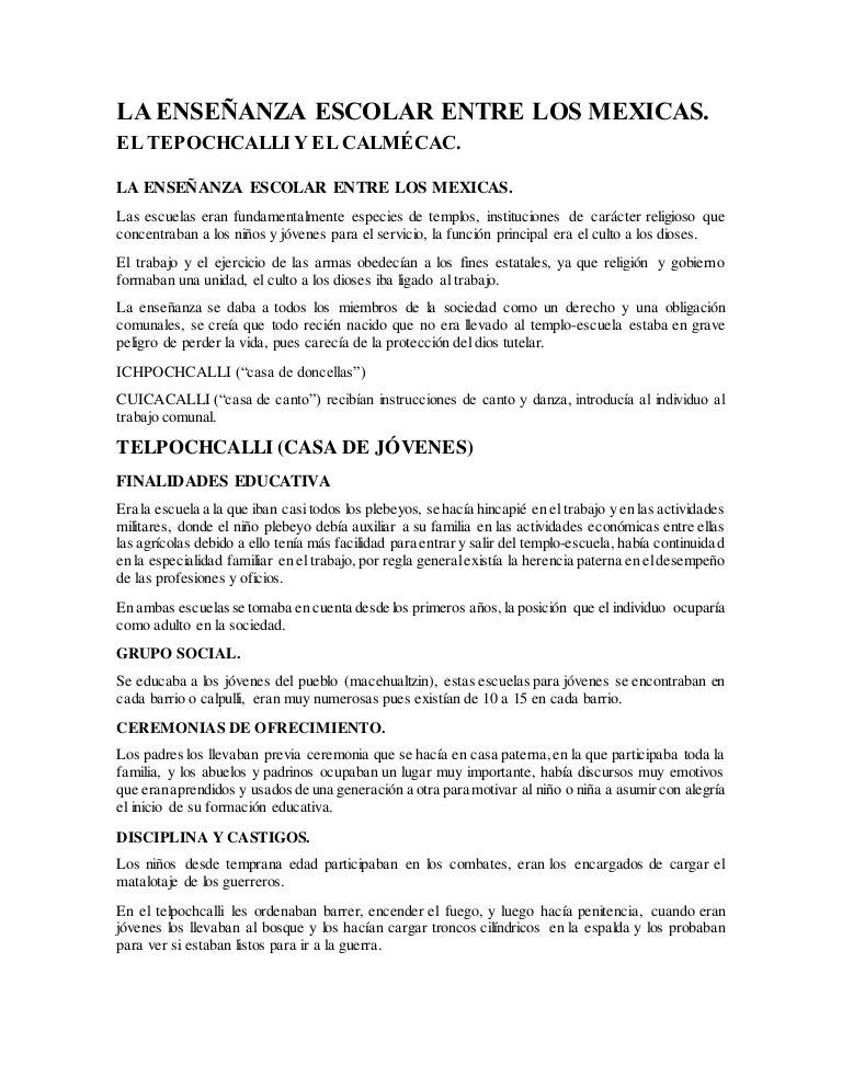 La Enseñanza Escolar Entre Los Mexicas Alfredo Lopez Austin Cómo Enseñar