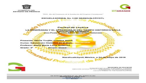 La enseñanza y el aprendizaje del tiempo histórico en la educación primaria