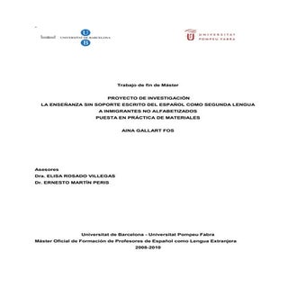 La enseñanza sin soporte escrito de...