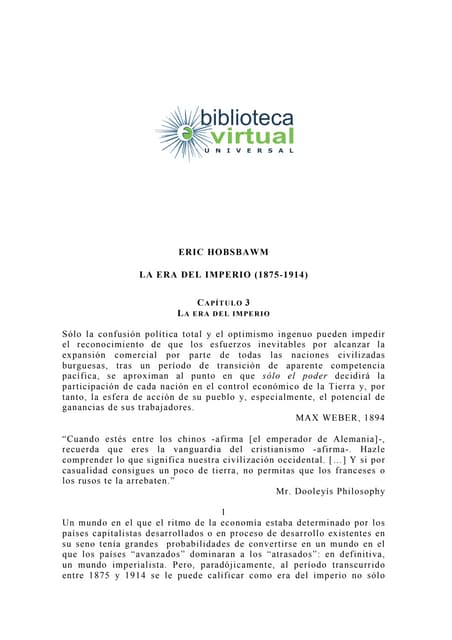 Capítulo III La era del imperio