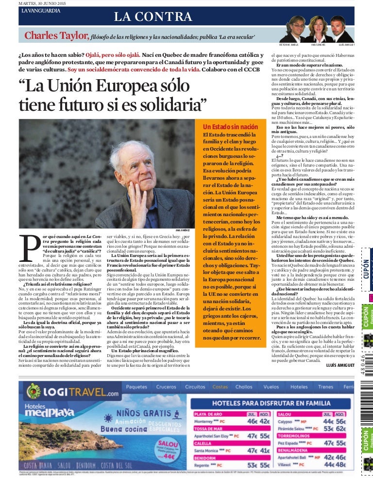 Charles Taylor en la Contra de la Vanguardia