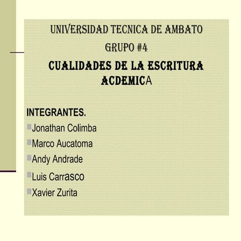 La escritura académica