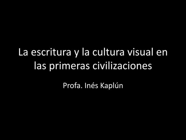 La escritura y la cultura visual en...
